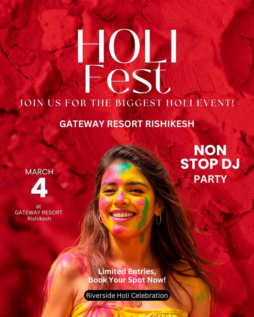 Holi Celebration in rishikesh by gateway resort